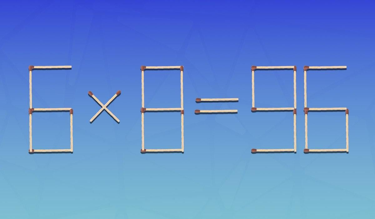 Бърз тест за интелигентност: трябва да премахнете две съвпадения, за да получите правилно равенство