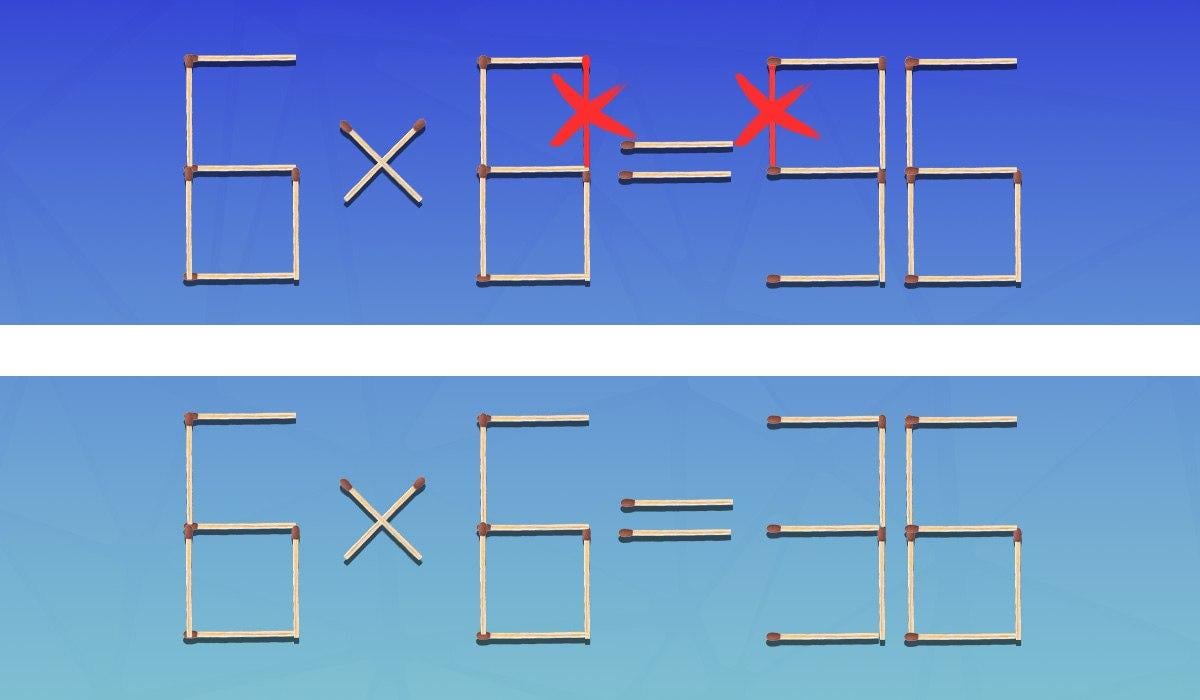 Бърз тест за интелигентност: трябва да премахнете две съвпадения, за да стане равенството правилно